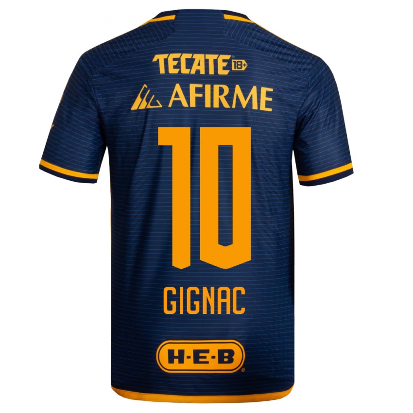 Niño Camiseta Andre-Pierre Gignac #10 Azul Oscuro 2ª Equipación 2023/24 La Camisa Argentina