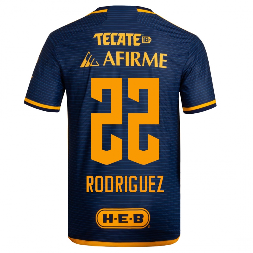 Niño Camiseta Anika Rodriguez #22 Azul Oscuro 2ª Equipación 2023/24 La Camisa Argentina