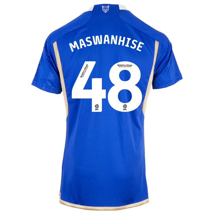 Hombre Camiseta Tawanda Maswanhise #48 Azul Real 1ª Equipación 2023/24 La Camisa Argentina