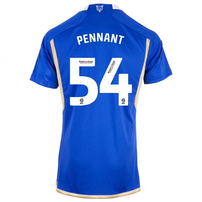 Hombre Camiseta Kian Pennant #54 Azul Real 1ª Equipación 2023/24 La Camisa Argentina