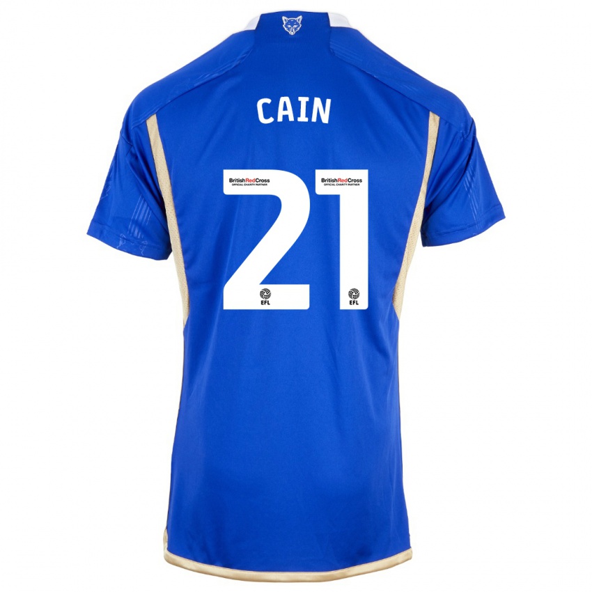Hombre Camiseta Hannah Cain #21 Azul Real 1ª Equipación 2023/24 La Camisa Argentina