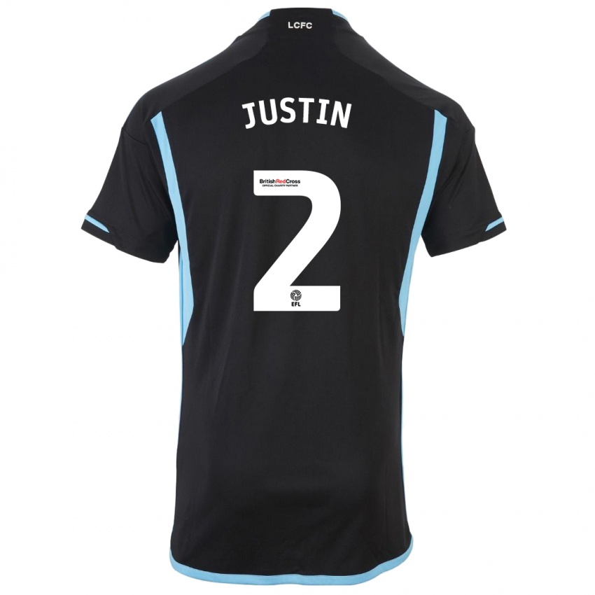Hombre Camiseta James Justin #2 Negro 2ª Equipación 2023/24 La Camisa Argentina