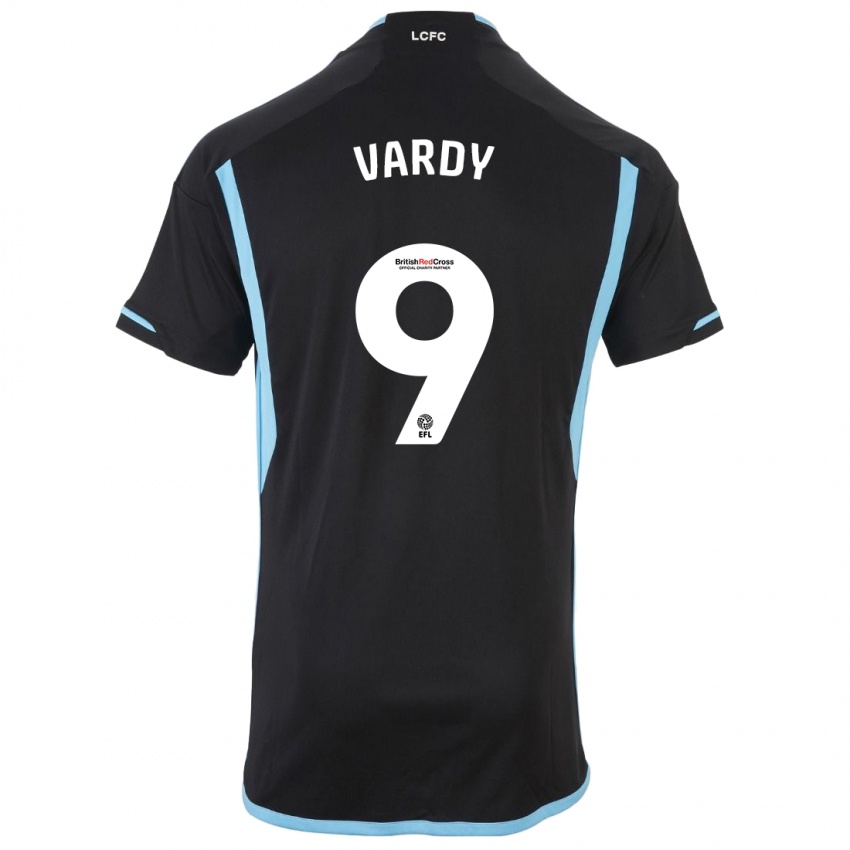 Hombre Camiseta Jamie Vardy #9 Negro 2ª Equipación 2023/24 La Camisa Argentina