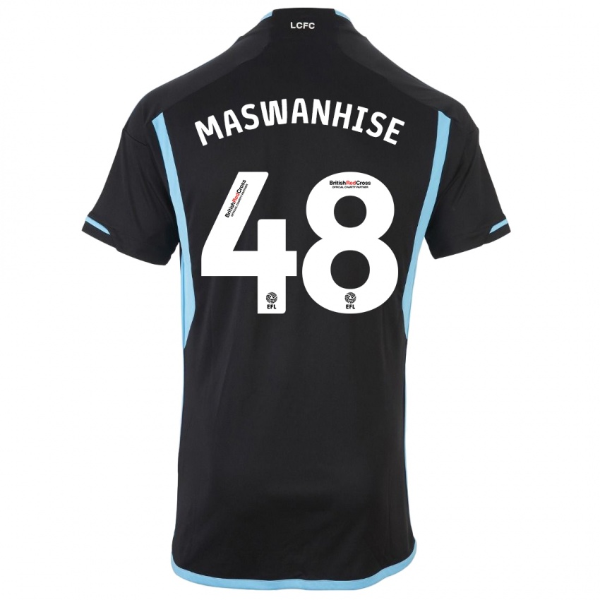 Hombre Camiseta Tawanda Maswanhise #48 Negro 2ª Equipación 2023/24 La Camisa Argentina