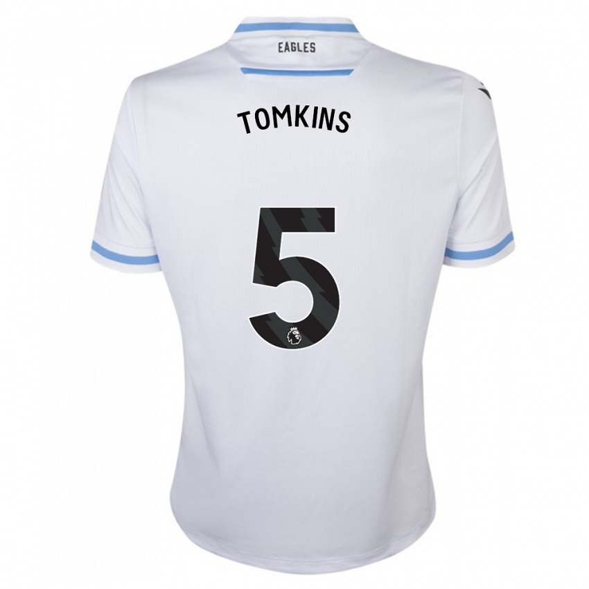 Hombre Camiseta James Tomkins #5 Blanco 2ª Equipación 2023/24 La Camisa Argentina