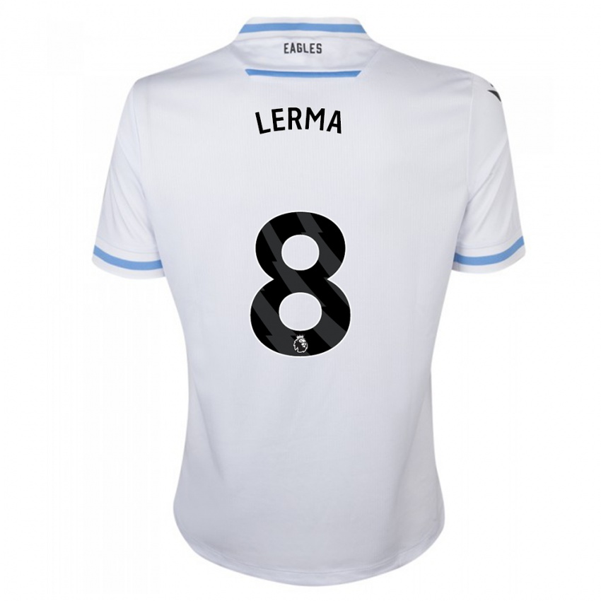 Hombre Camiseta Jefferson Lerma #8 Blanco 2ª Equipación 2023/24 La Camisa Argentina