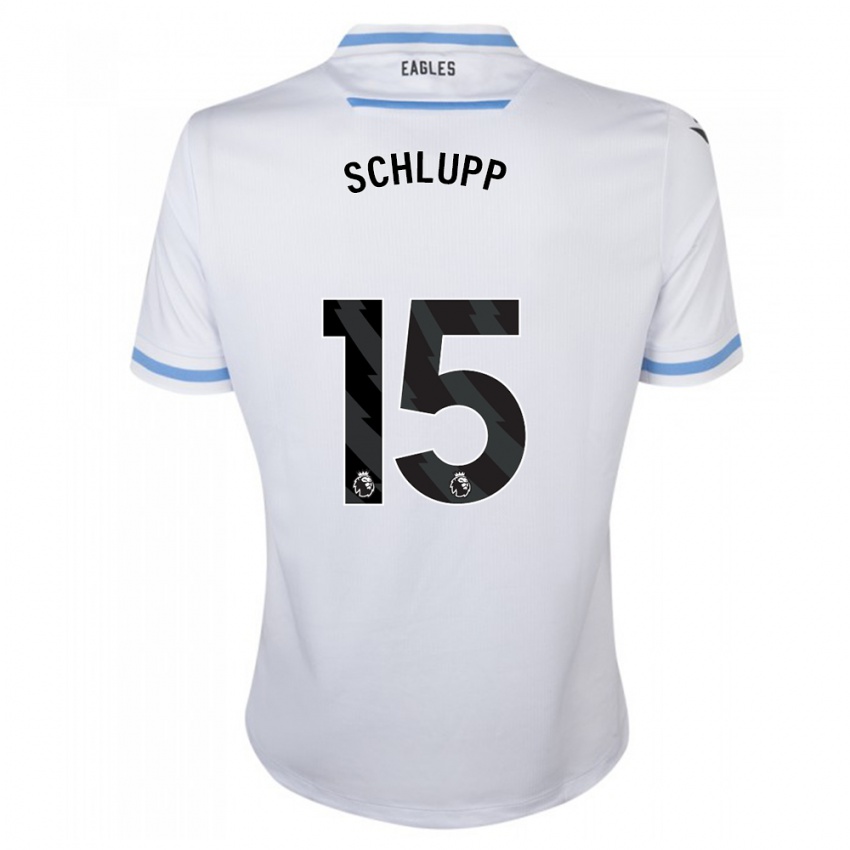 Hombre Camiseta Jeffrey Schlupp #15 Blanco 2ª Equipación 2023/24 La Camisa Argentina