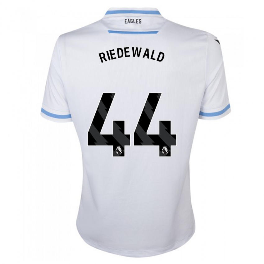 Hombre Camiseta Jairo Riedewald #44 Blanco 2ª Equipación 2023/24 La Camisa Argentina