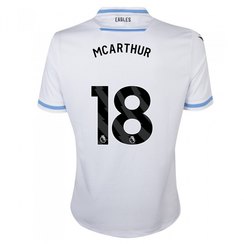 Hombre Camiseta James Mcarthur #18 Blanco 2ª Equipación 2023/24 La Camisa Argentina