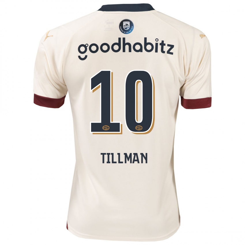 Hombre Camiseta Malik Tillman #10 Blanquecino 2ª Equipación 2023/24 La Camisa Argentina