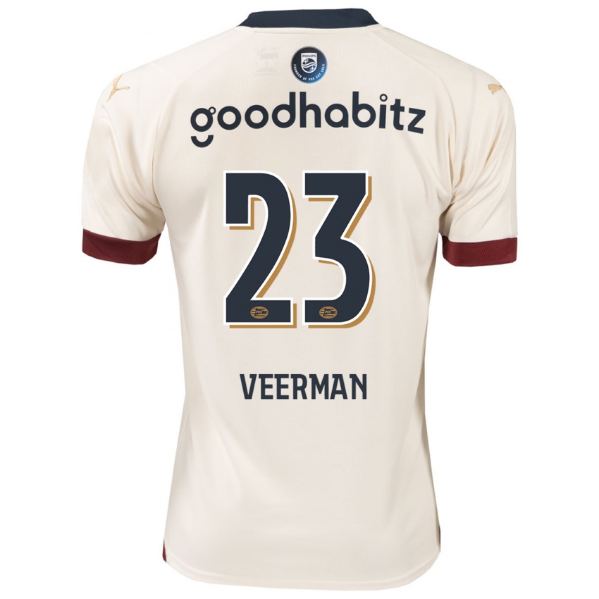 Hombre Camiseta Joey Veerman #23 Blanquecino 2ª Equipación 2023/24 La Camisa Argentina