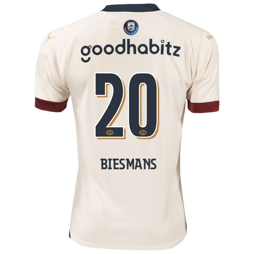 Hombre Camiseta Julie Biesmans #20 Blanquecino 2ª Equipación 2023/24 La Camisa Argentina