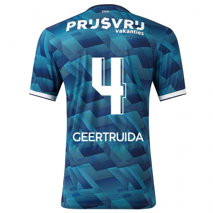 Hombre Camiseta Lutsharel Geertruida #4 Azul 2ª Equipación 2023/24 La Camisa Argentina