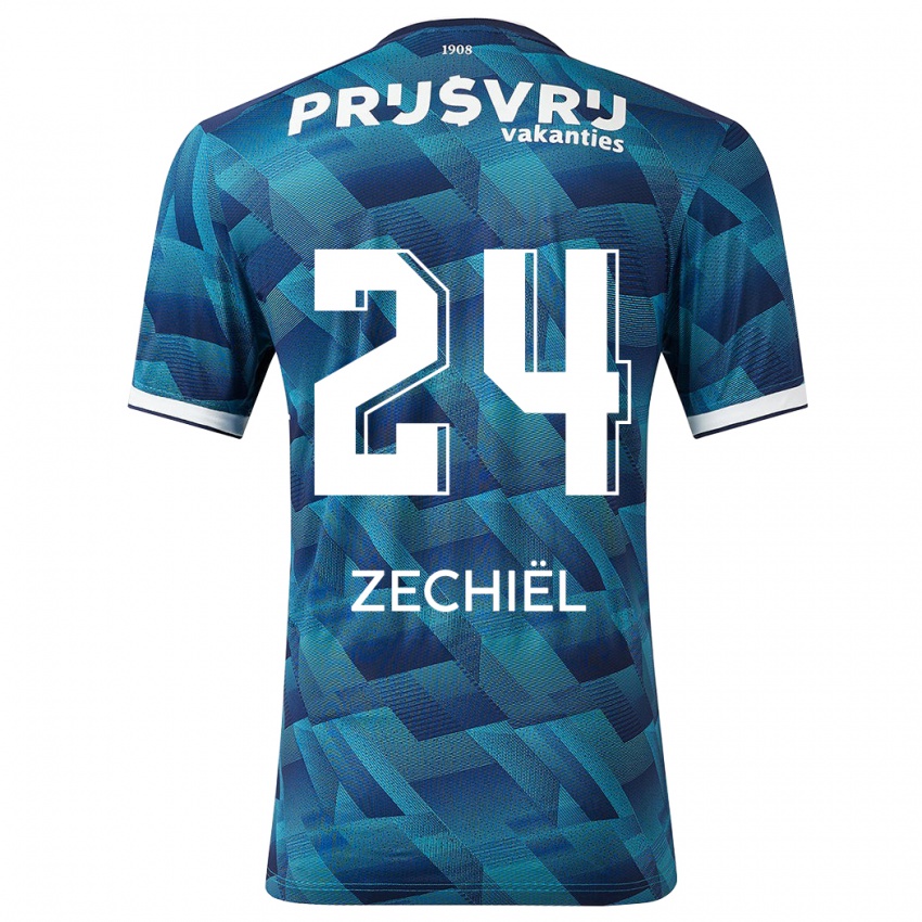 Hombre Camiseta Gjivai Zechiel #24 Azul 2ª Equipación 2023/24 La Camisa Argentina