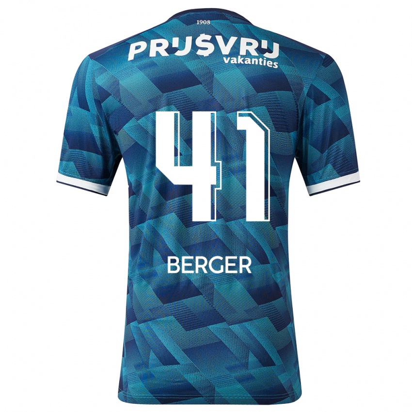 Hombre Camiseta Mannou Berger #41 Azul 2ª Equipación 2023/24 La Camisa Argentina