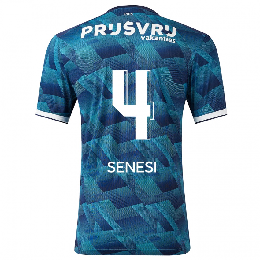 Hombre Camiseta Marcos Senesi #4 Azul 2ª Equipación 2023/24 La Camisa Argentina
