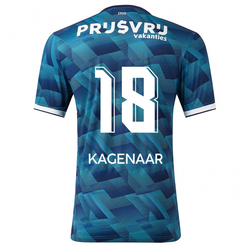 Hombre Camiseta Isa Kagenaar #18 Azul 2ª Equipación 2023/24 La Camisa Argentina