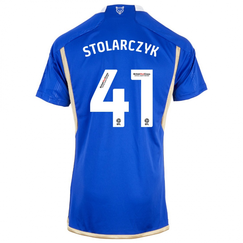 Mujer Camiseta Jakub Stolarczyk #41 Azul Real 1ª Equipación 2023/24 La Camisa Argentina