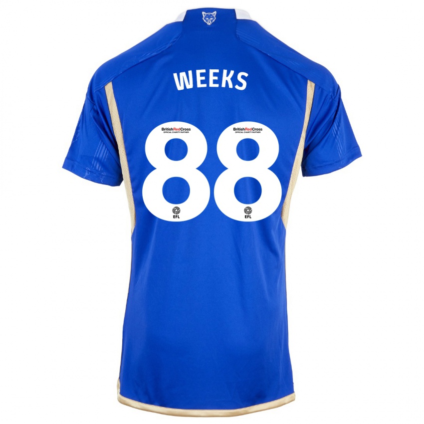 Mujer Camiseta Tyler Weeks #88 Azul Real 1ª Equipación 2023/24 La Camisa Argentina