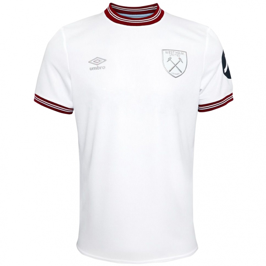 Mujer Camiseta Liam Jones #81 Blanco 2ª Equipación 2023/24 La Camisa Argentina