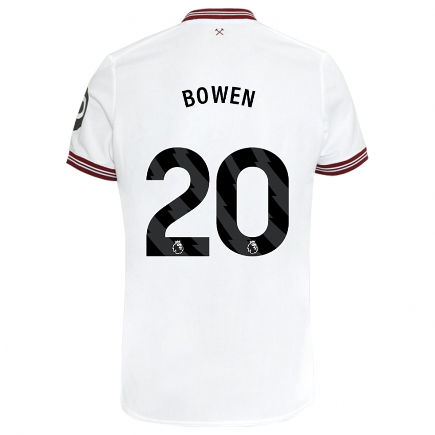 Mujer Camiseta Jarrod Bowen #20 Blanco 2ª Equipación 2023/24 La Camisa Argentina