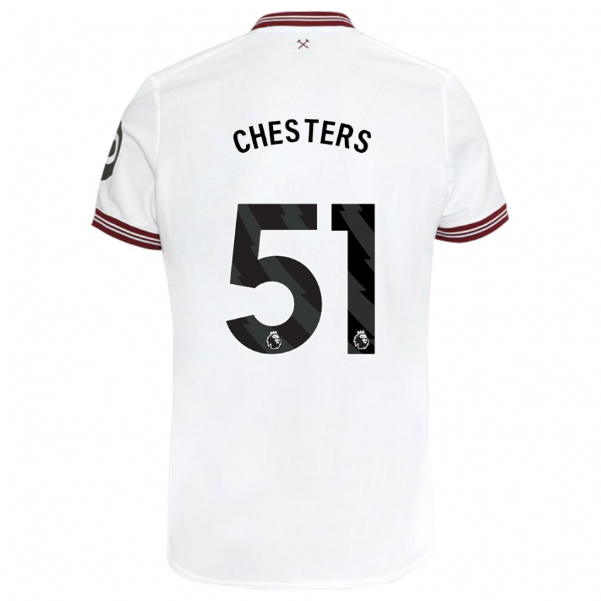 Mujer Camiseta Daniel Chesters #51 Blanco 2ª Equipación 2023/24 La Camisa Argentina