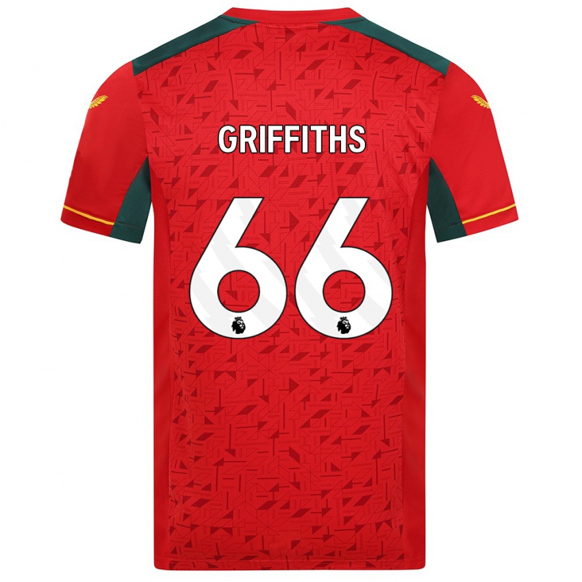 Mujer Camiseta Harvey Griffiths #66 Rojo 2ª Equipación 2023/24 La Camisa Argentina