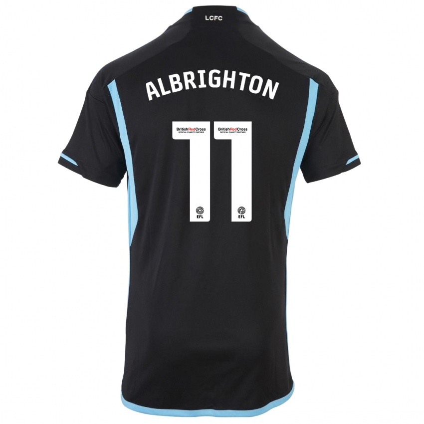 Mujer Camiseta Marc Albrighton #11 Negro 2ª Equipación 2023/24 La Camisa Argentina