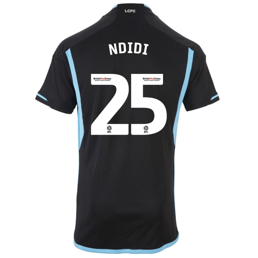 Mujer Camiseta Wilfred Ndidi #25 Negro 2ª Equipación 2023/24 La Camisa Argentina