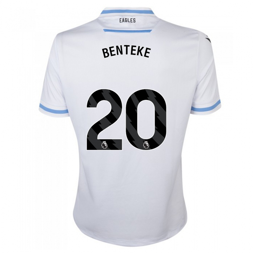 Mujer Camiseta Christian Benteke #20 Blanco 2ª Equipación 2023/24 La Camisa Argentina