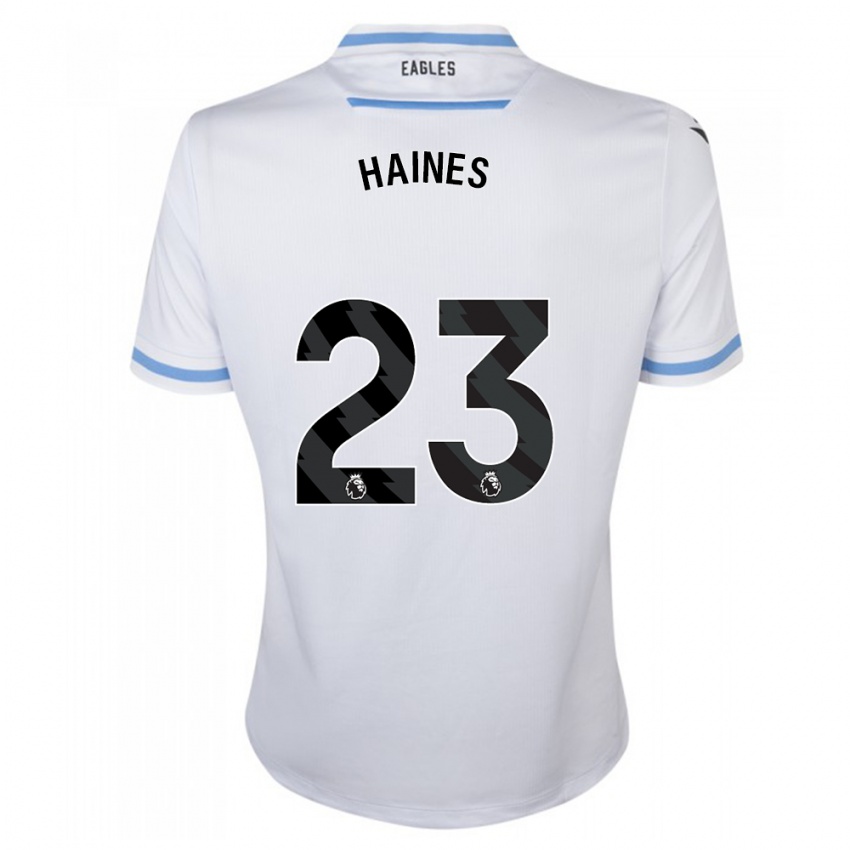 Mujer Camiseta Coral-Jade Haines #23 Blanco 2ª Equipación 2023/24 La Camisa Argentina