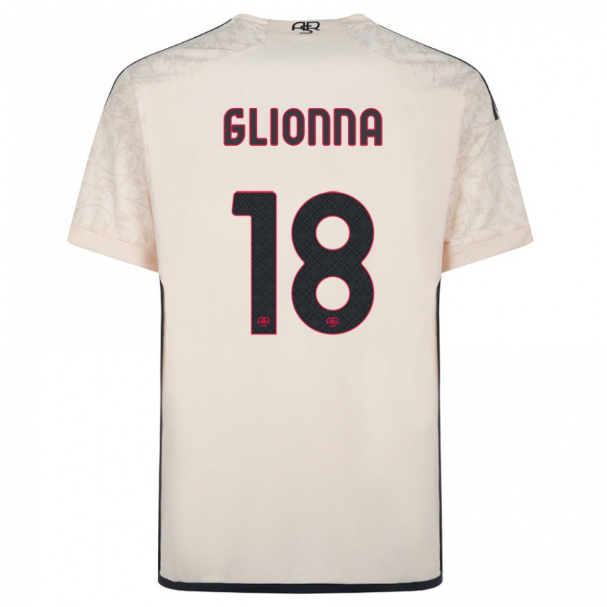 Mujer Camiseta Benedetta Glionna #18 Blanquecino 2ª Equipación 2023/24 La Camisa Argentina