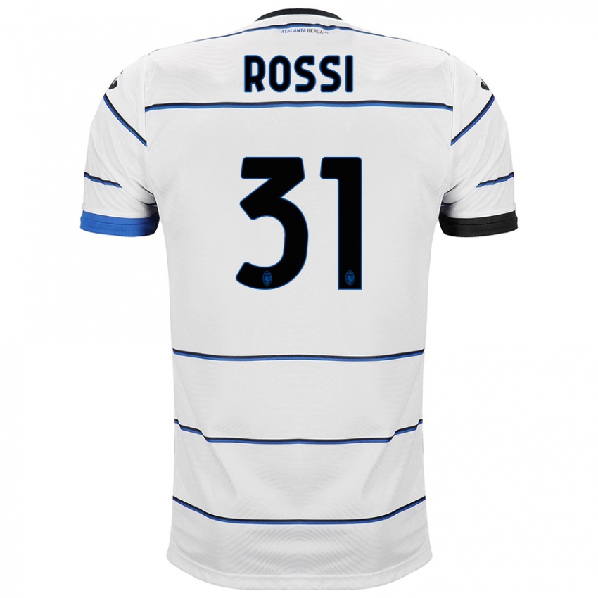 Mujer Camiseta Francesco Rossi #31 Blanco 2ª Equipación 2023/24 La Camisa Argentina