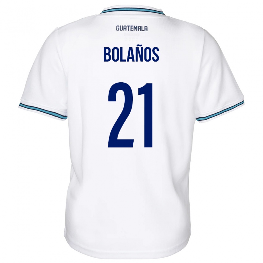 Hombre Camiseta Guatemala Diego Bolaños #21 Blanco 1ª Equipación 24-26 La Camisa Argentina