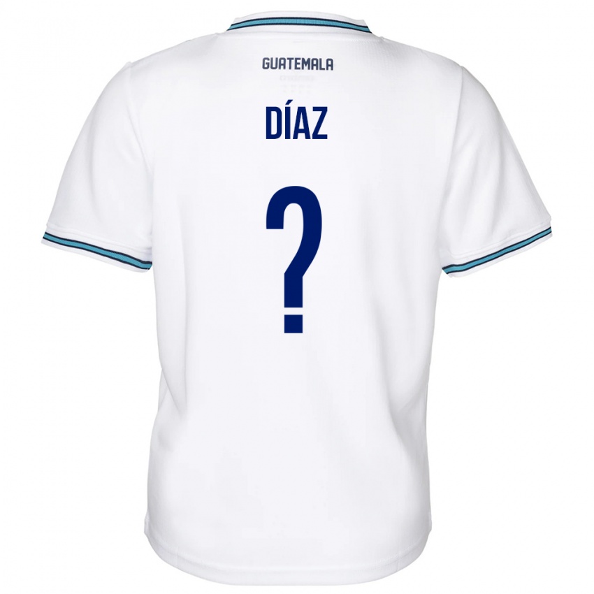 Hombre Camiseta Guatemala Hendryck Díaz #0 Blanco 1ª Equipación 24-26 La Camisa Argentina