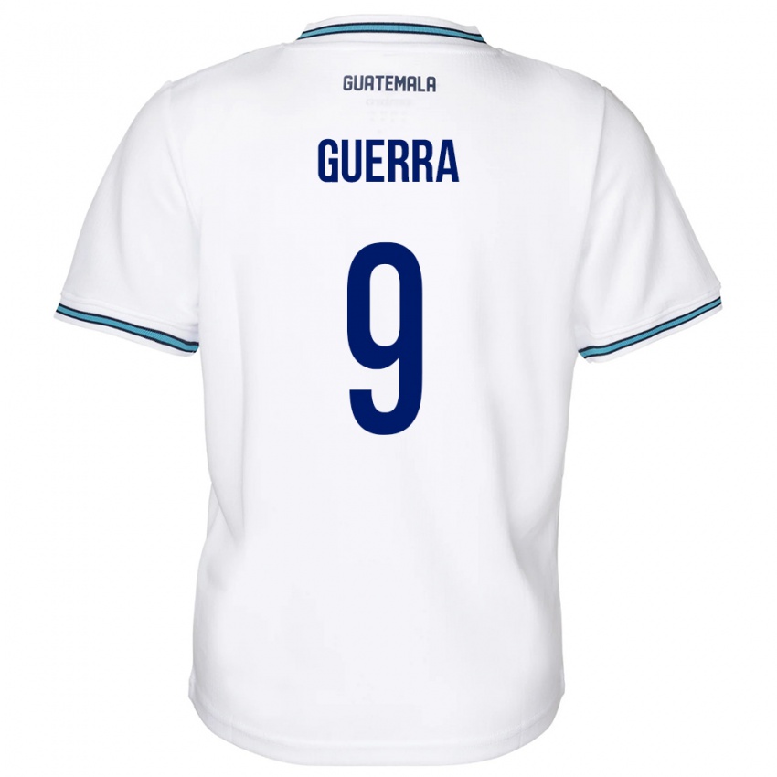 Hombre Camiseta Guatemala Oseas Guerra #9 Blanco 1ª Equipación 24-26 La Camisa Argentina