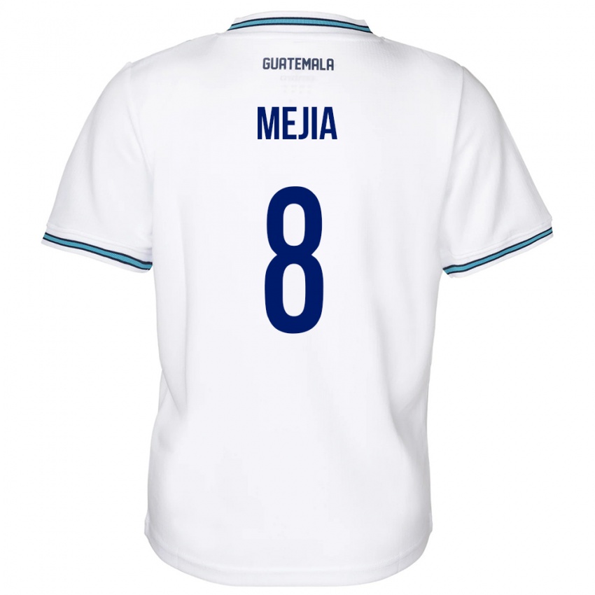 Hombre Camiseta Guatemala Robert Mejia #8 Blanco 1ª Equipación 24-26 La Camisa Argentina