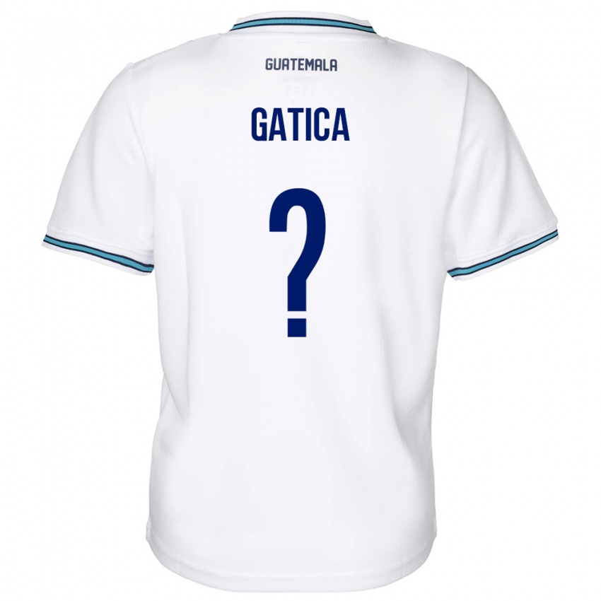 Hombre Camiseta Guatemala Celeste Gatica #0 Blanco 1ª Equipación 24-26 La Camisa Argentina