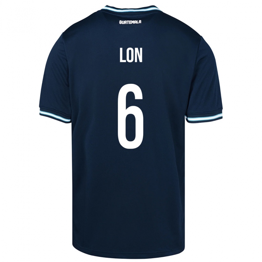 Hombre Camiseta Guatemala Ariel Lon #6 Azul 2ª Equipación 24-26 La Camisa Argentina
