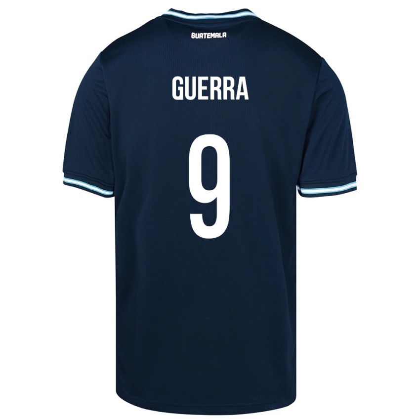 Hombre Camiseta Guatemala Oseas Guerra #9 Azul 2ª Equipación 24-26 La Camisa Argentina
