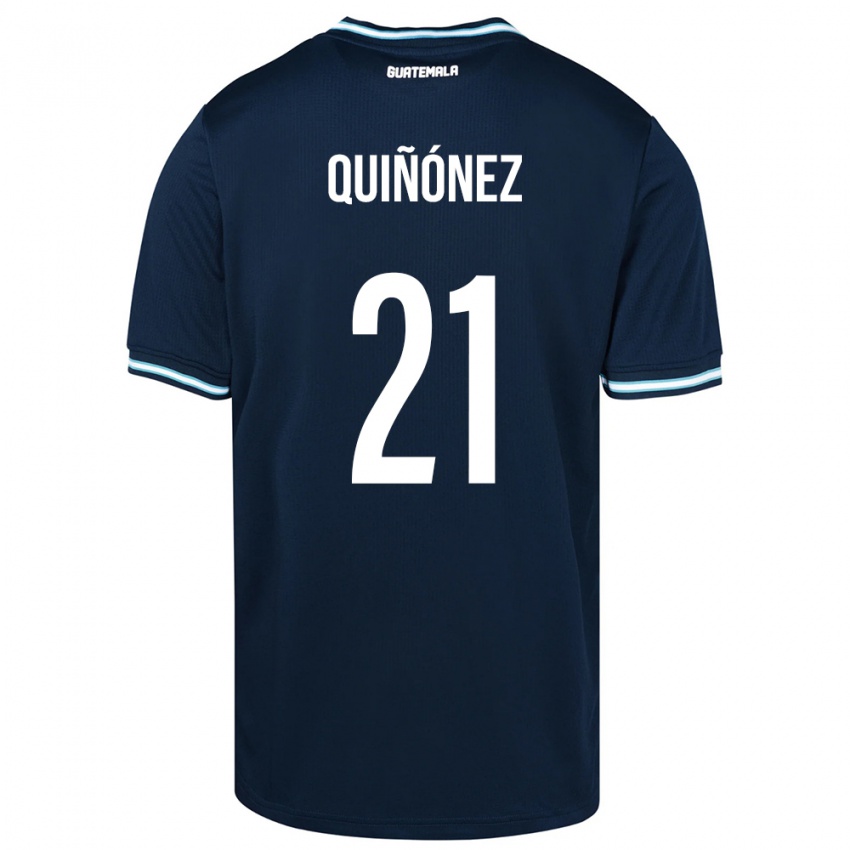 Hombre Camiseta Guatemala Andrea Quiñónez #21 Azul 2ª Equipación 24-26 La Camisa Argentina
