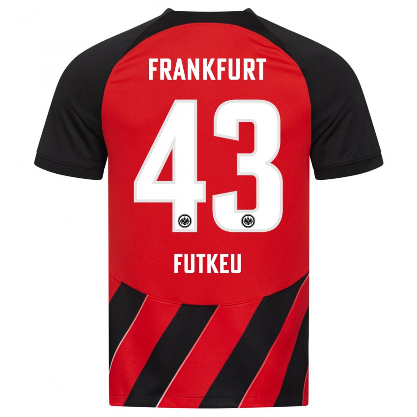 Niño Camiseta Noel Futkeu #43 Negro Rojo 1ª Equipación 2023/24 La Camisa Argentina