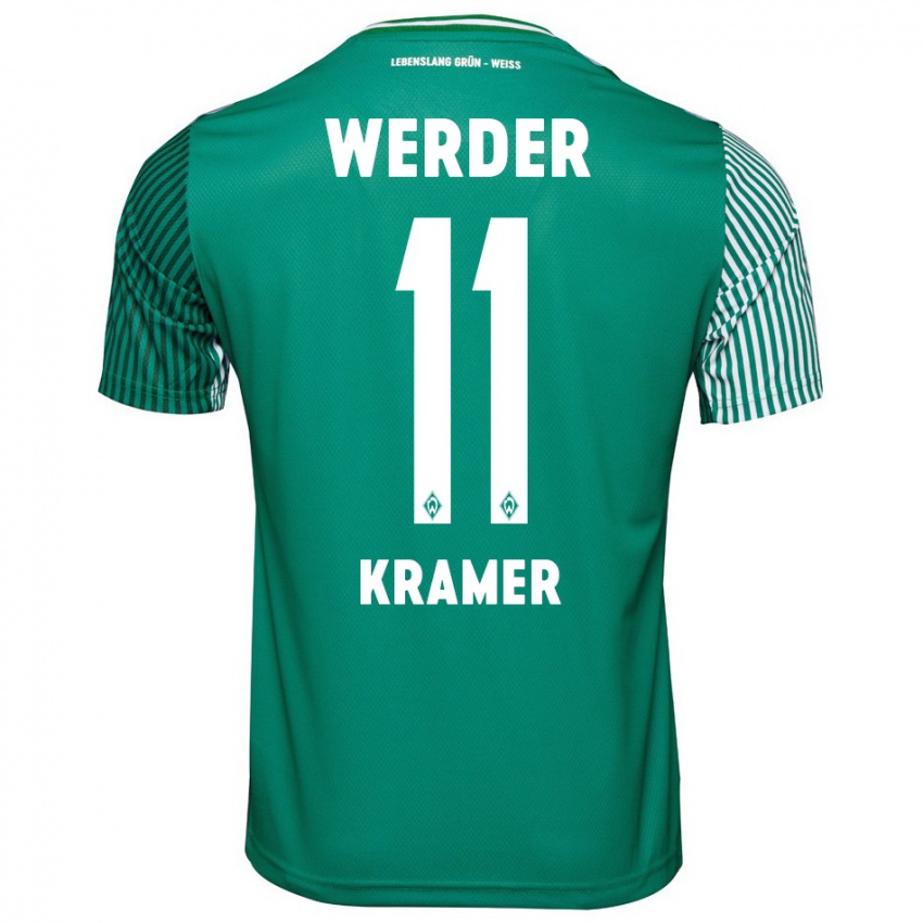 Niño Camiseta Levi-Marinus Kramer #11 Verde 1ª Equipación 2023/24 La Camisa Argentina
