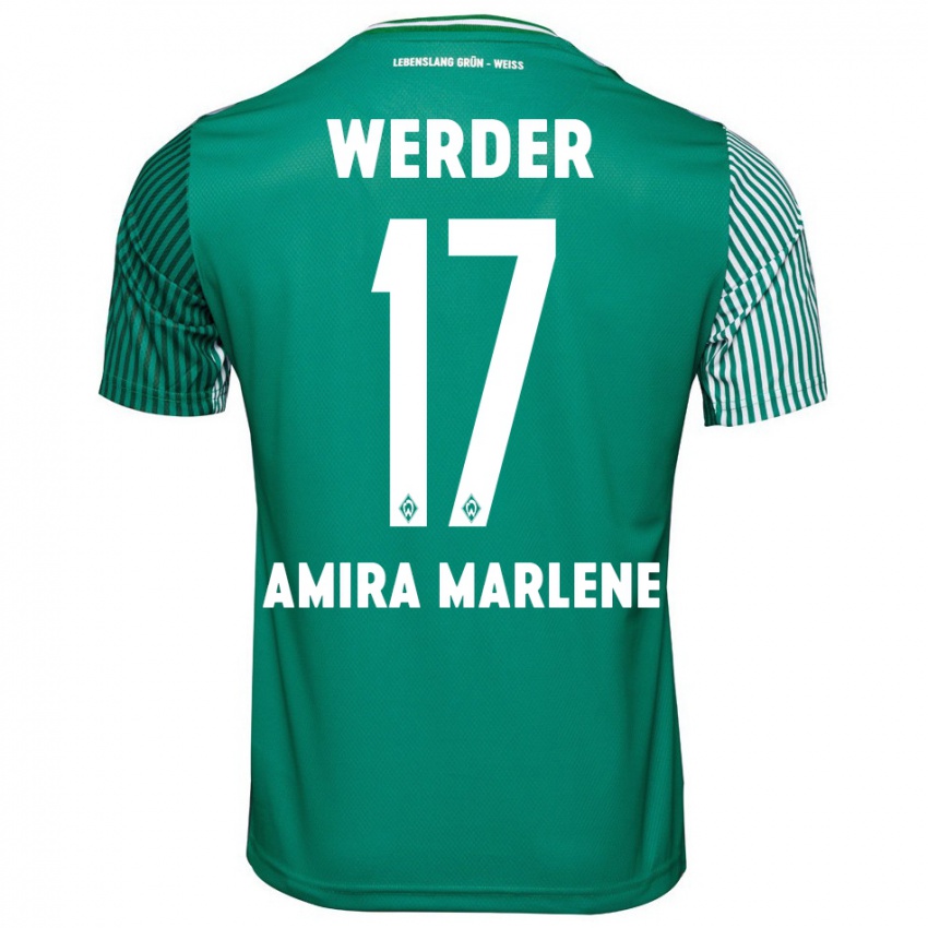 Niño Camiseta Amira Marlene Dahl #17 Verde 1ª Equipación 2023/24 La Camisa Argentina