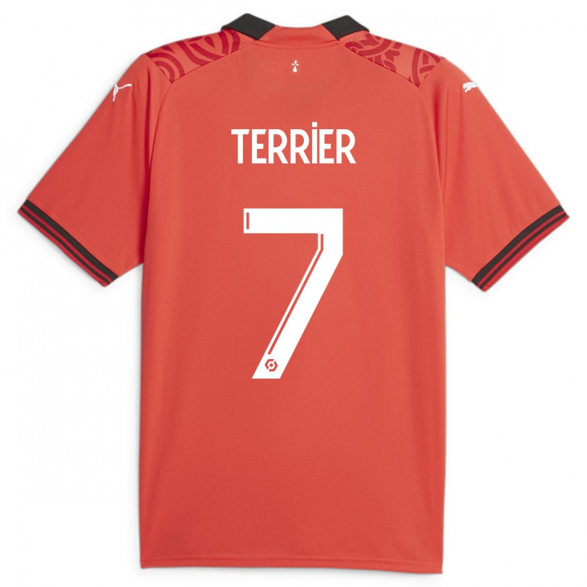 Niño Camiseta Martin Terrier #7 Rojo 1ª Equipación 2023/24 La Camisa Argentina