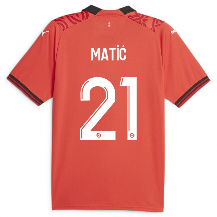 Niño Camiseta Nemanja Matic #21 Rojo 1ª Equipación 2023/24 La Camisa Argentina