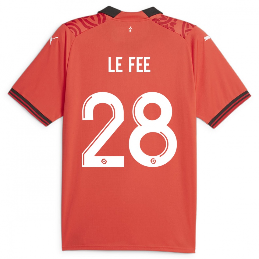Niño Camiseta Enzo Le Fée #28 Rojo 1ª Equipación 2023/24 La Camisa Argentina
