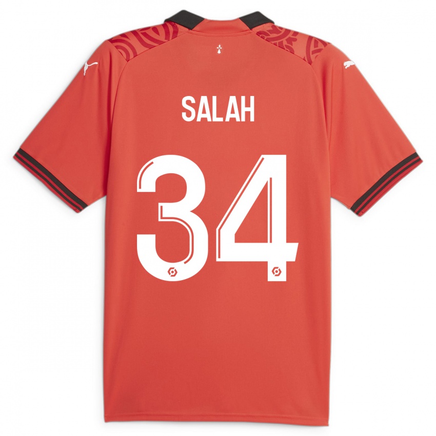 Niño Camiseta Ibrahim Salah #34 Rojo 1ª Equipación 2023/24 La Camisa Argentina