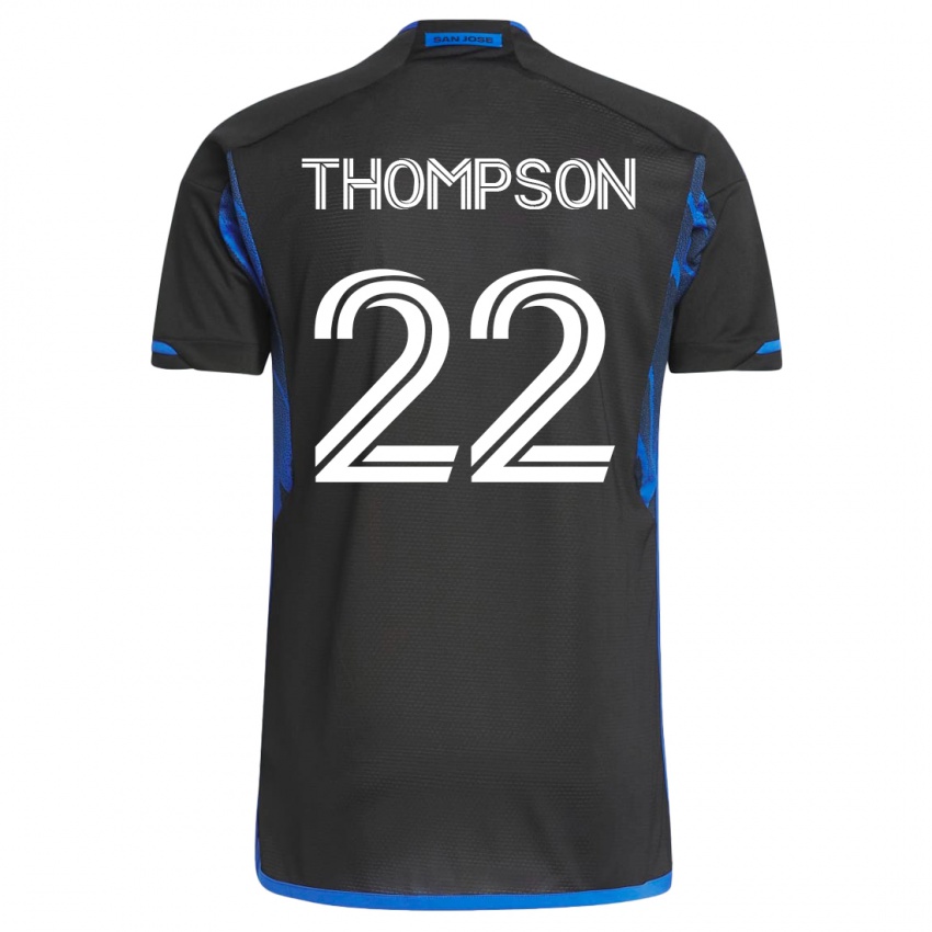 Niño Camiseta Tommy Thompson #22 Azul Negro 1ª Equipación 2023/24 La Camisa Argentina