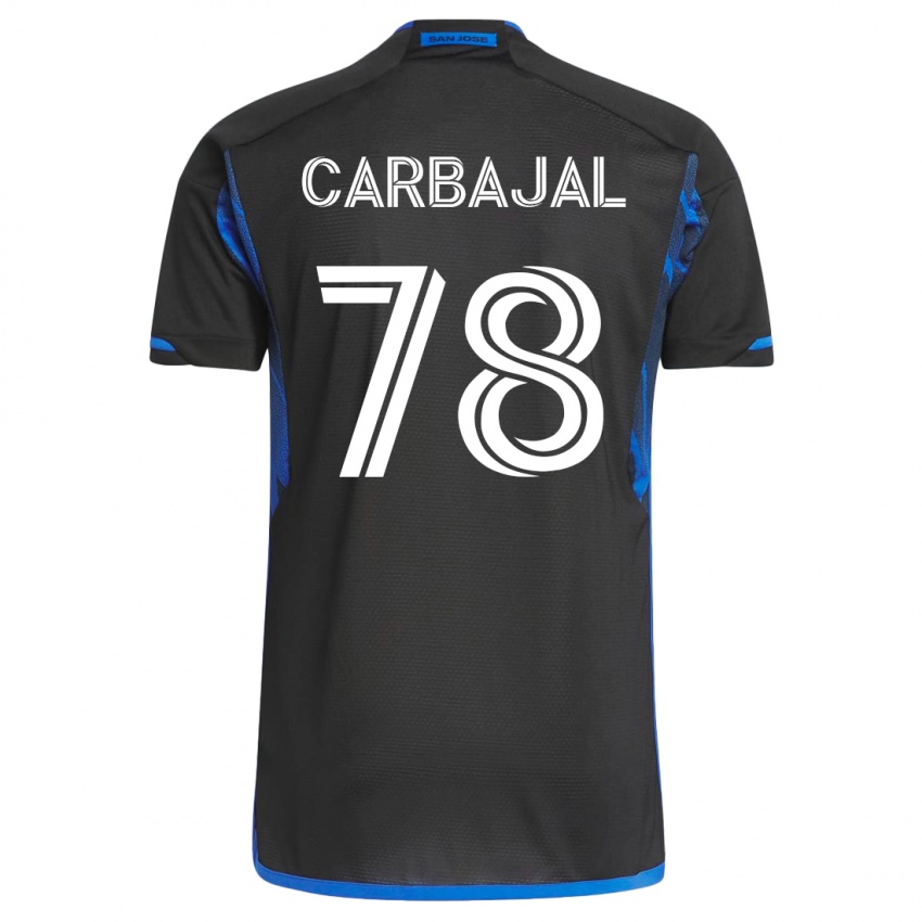 Niño Camiseta Sebastian Carbajal #78 Azul Negro 1ª Equipación 2023/24 La Camisa Argentina